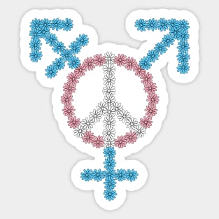 Flowery Trans Symbol Sticker